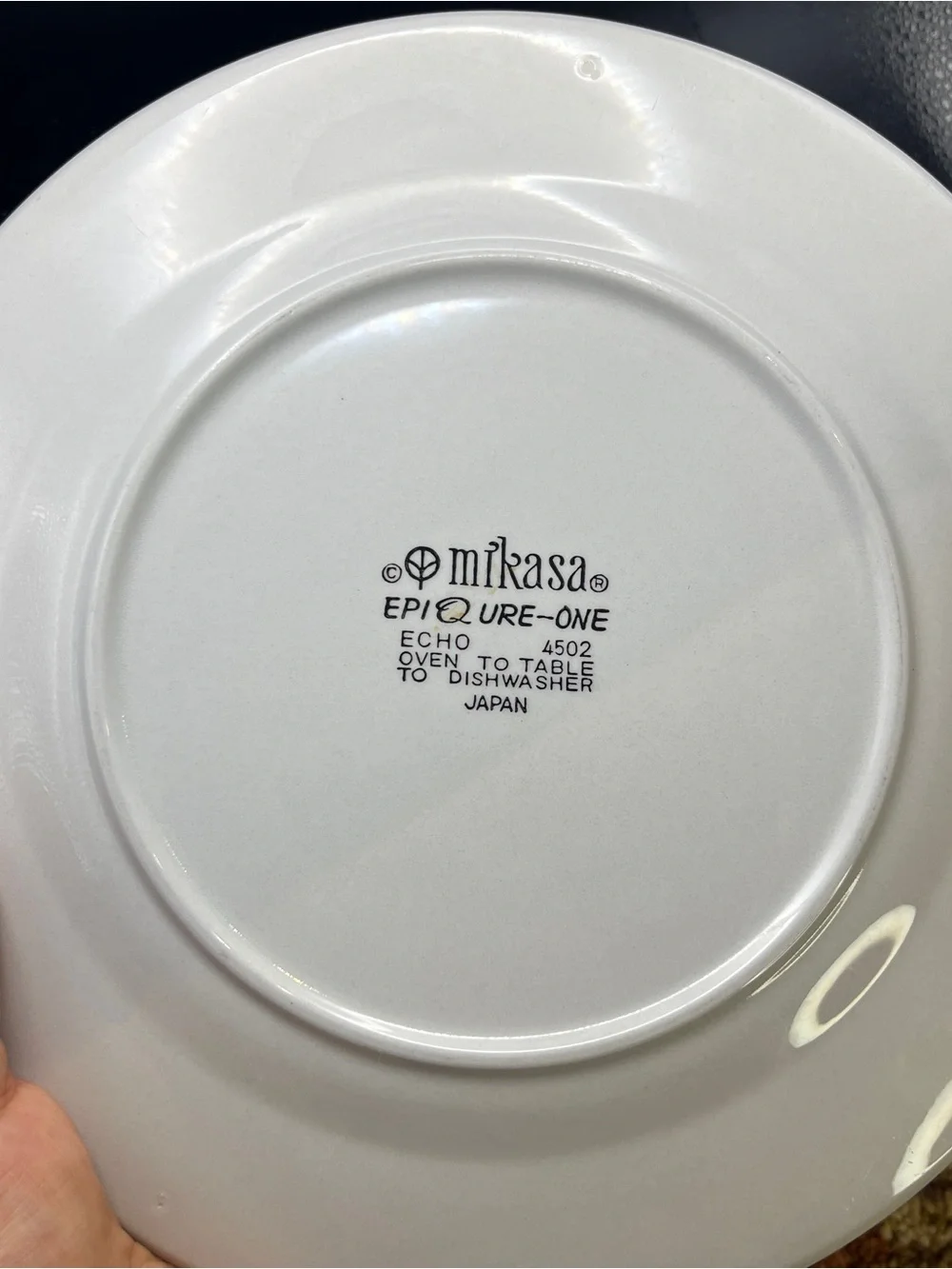 4 Vintage Mikasa Epiqure-One Cobalt Blue & White Lunch or Dinner Plates 9.25